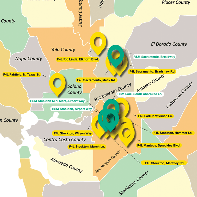 Sacramento & Stockton Locations